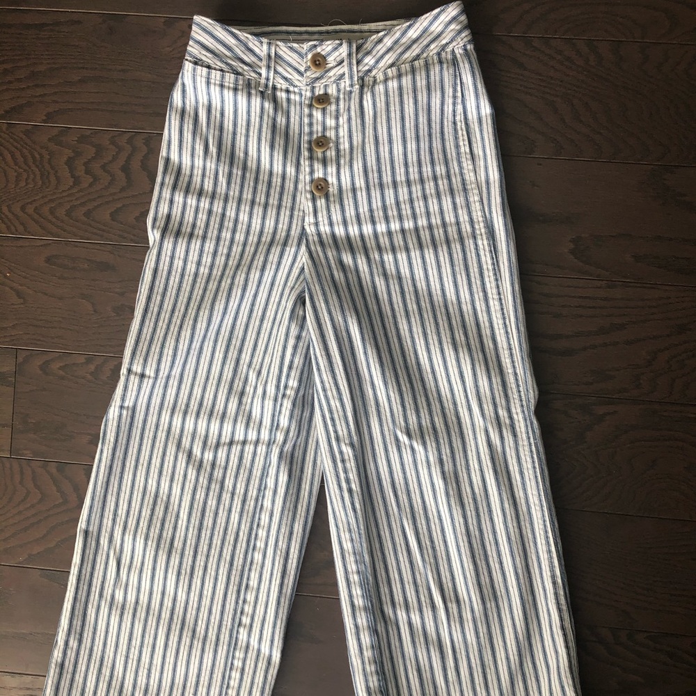Madewell high-waisted wide-legged cropped pants